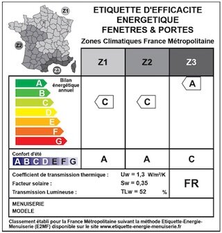 exemple etiquette nrj fenêtre